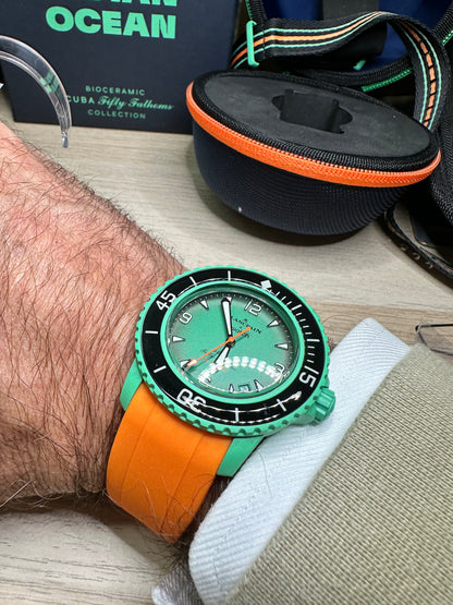 Cinturini BLANC in silicone da 22mm (Es. BlancpainxSwatch)