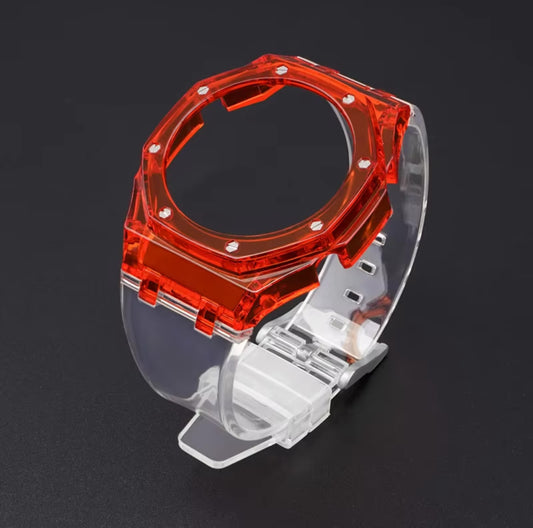 Cinturino KA2100 trasparente con cassa colorata per GShock2100