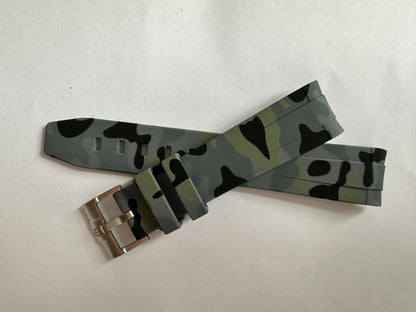 Wraparound "SILICONE" straps for all OmegaSwatch models of the "Mission to the Moon" series and other watches with 20mm lugs (Timex, Seiko, Citizen etc .)