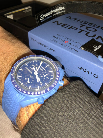 Cinturini silicone avvolgenti CARBON da 20mm per Omega x Swatch