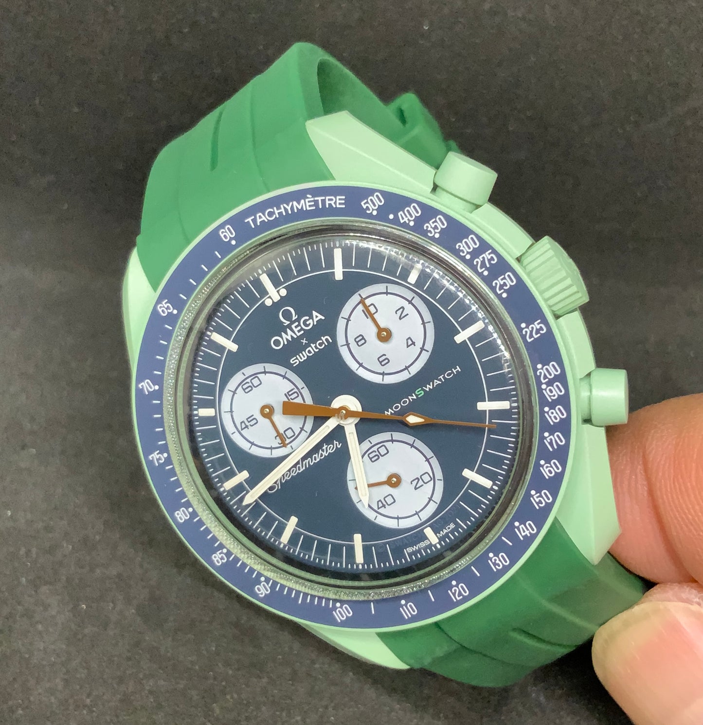 Wraparound "SILICONE" straps for all OmegaSwatch models of the "Mission to the Moon" series and other watches with 20mm lugs (Timex, Seiko, Citizen etc .)