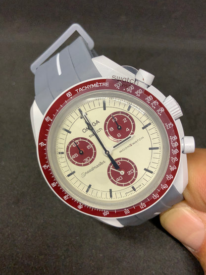 Wraparound "SILICONE" straps for all OmegaSwatch models of the "Mission to the Moon" series and other watches with 20mm lugs (Timex, Seiko, Citizen etc .)