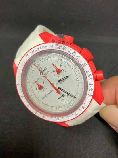 Wraparound "SILICONE" straps for all OmegaSwatch models of the "Mission to the Moon" series and other watches with 20mm lugs (Timex, Seiko, Citizen etc .)