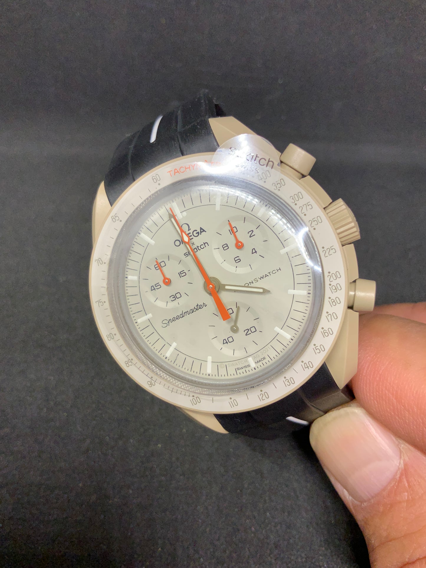 Wraparound "SILICONE" straps for all OmegaSwatch models of the "Mission to the Moon" series and other watches with 20mm lugs (Timex, Seiko, Citizen etc .)