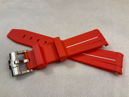 Wraparound "SILICONE" straps for all OmegaSwatch models of the "Mission to the Moon" series and other watches with 20mm lugs (Timex, Seiko, Citizen etc .)