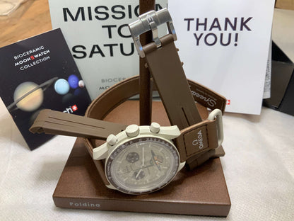 Wraparound "SILICONE" straps for all OmegaSwatch models of the "Mission to the Moon" series and other watches with 20mm lugs (Timex, Seiko, Citizen etc .)