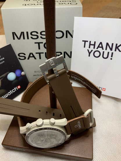 Wraparound "SILICONE" straps for all OmegaSwatch models of the "Mission to the Moon" series and other watches with 20mm lugs (Timex, Seiko, Citizen etc .)
