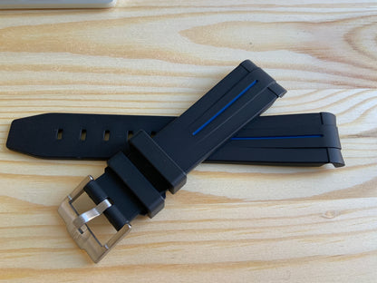 Wraparound "SILICONE" straps for all OmegaSwatch models of the "Mission to the Moon" series and other watches with 20mm lugs (Timex, Seiko, Citizen etc .)