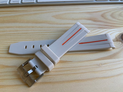 Wraparound "SILICONE" straps for all OmegaSwatch models of the "Mission to the Moon" series and other watches with 20mm lugs (Timex, Seiko, Citizen etc .)