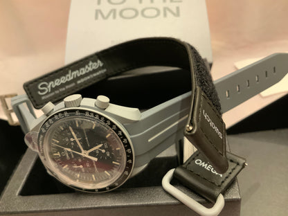 Wraparound "SILICONE" straps for all OmegaSwatch models of the "Mission to the Moon" series and other watches with 20mm lugs (Timex, Seiko, Citizen etc .)