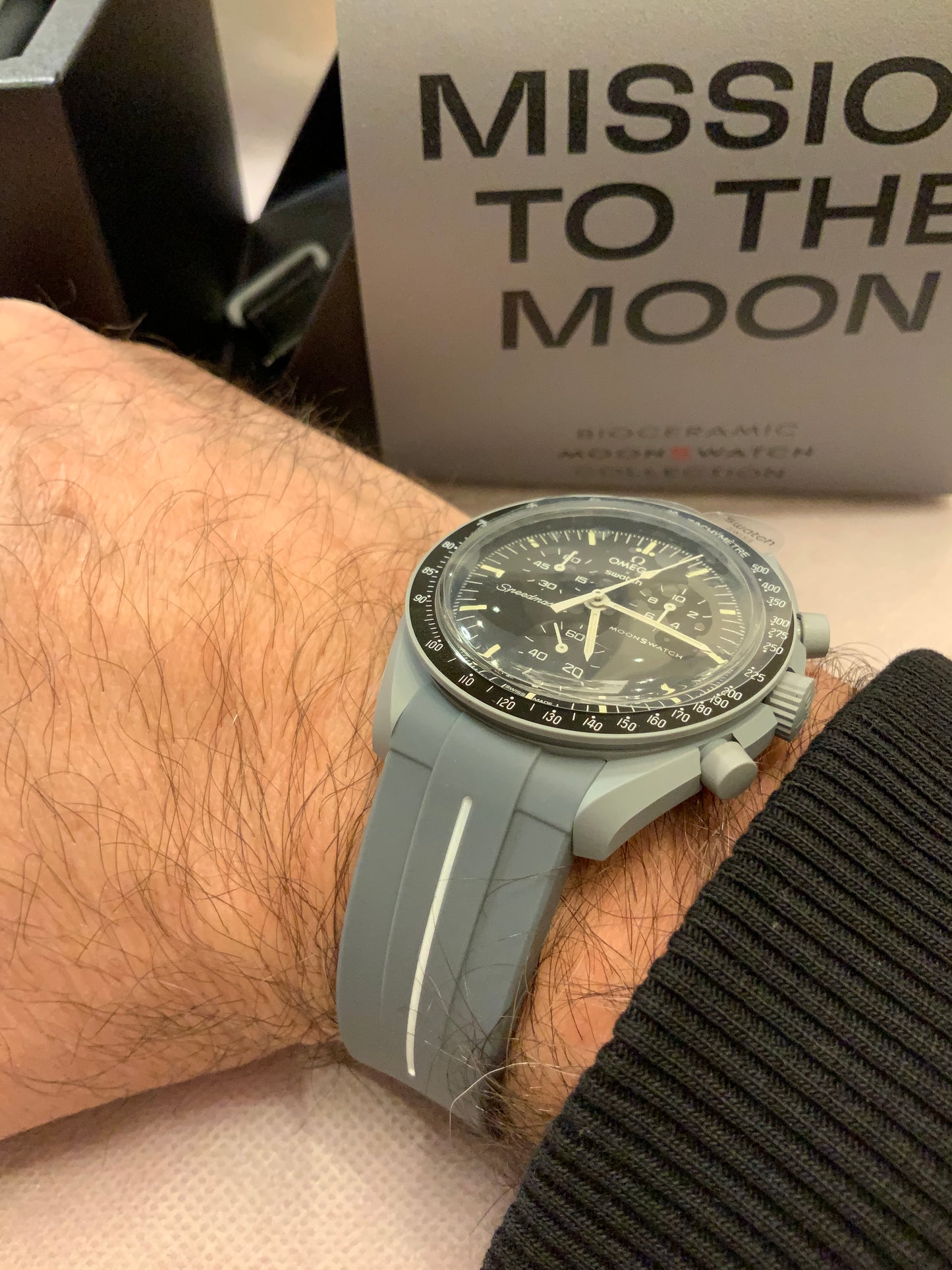 Wraparound "SILICONE" straps for all OmegaSwatch models of the "Mission to the Moon" series and other watches with 20mm lugs (Timex, Seiko, Citizen etc .)